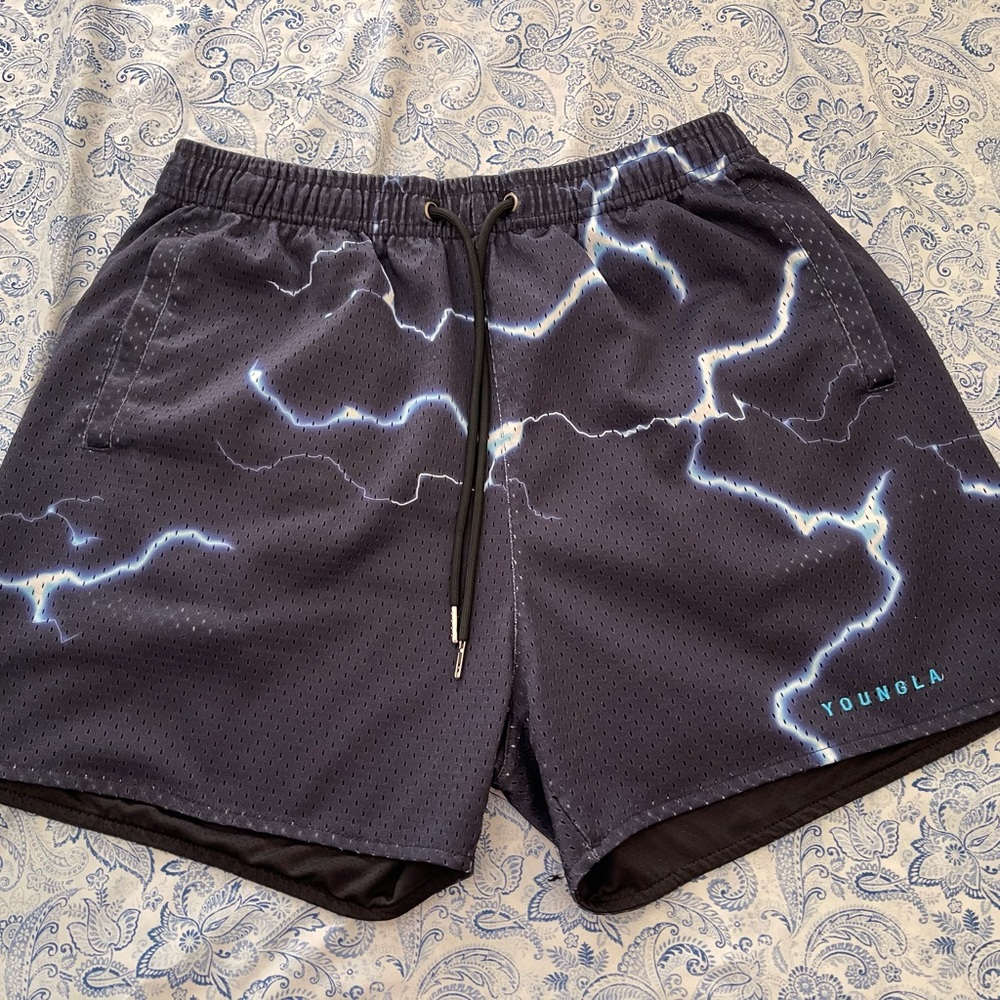 YoungLA Black Athletic Shorts